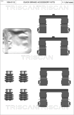 TRISCAN Tartozékkészlet, tárcsafékbetét 8105241628_TRIS