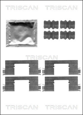 TRISCAN Tartozékkészlet, tárcsafékbetét 8105251603_TRIS