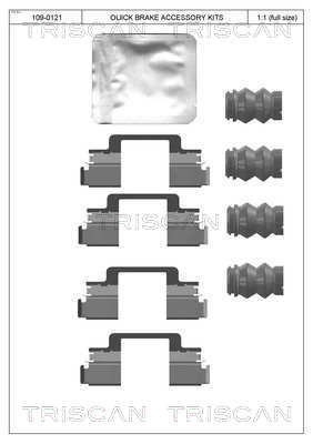 TRISCAN Tartozékkészlet, tárcsafékbetét 8105291629_TRIS