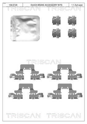 TRISCAN Tartozékkészlet, tárcsafékbetét 8105291630_TRIS