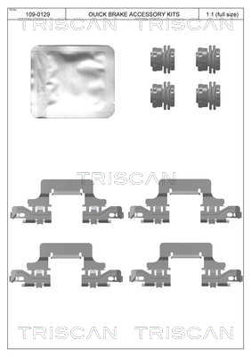 TRISCAN Tartozékkészlet, tárcsafékbetét 8105291631_TRIS