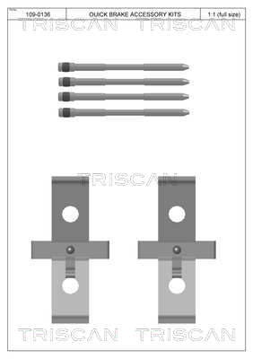 TRISCAN Tartozékkészlet, tárcsafékbetét 8105291635_TRIS