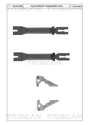 TRISCAN Utánállító készlet, dobfék 8105291701_TRIS