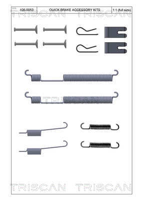 TRISCAN Tartozékkészlet, fékpofa 8105292006_TRIS