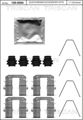 TRISCAN Tartozékkészlet, tárcsafékbetét 8105431651_TRIS