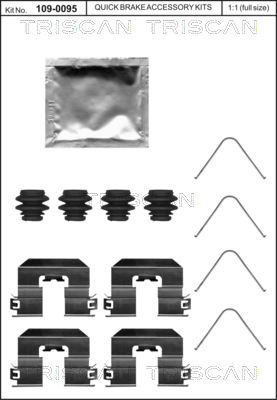 TRISCAN Tartozékkészlet, tárcsafékbetét 8105431652_TRIS