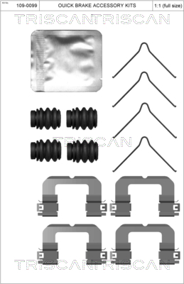 TRISCAN Tartozékkészlet, tárcsafékbetét 8105431653_TRIS