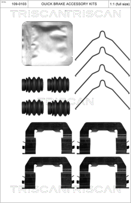 TRISCAN Tartozékkészlet, tárcsafékbetét 8105431656_TRIS