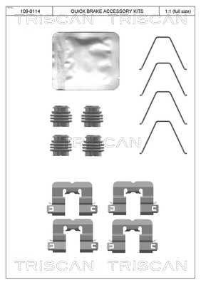 TRISCAN Tartozékkészlet, tárcsafékbetét 8105431659_TRIS