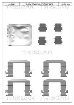 TRISCAN Tartozékkészlet, tárcsafékbetét 8105431664_TRIS