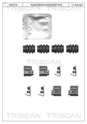 TRISCAN Tartozékkészlet, tárcsafékbetét 8105801601_TRIS