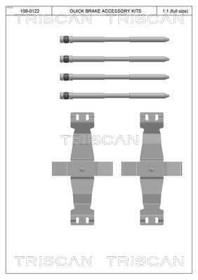 TRISCAN Tartozékkészlet, tárcsafékbetét 8105801602_TRIS