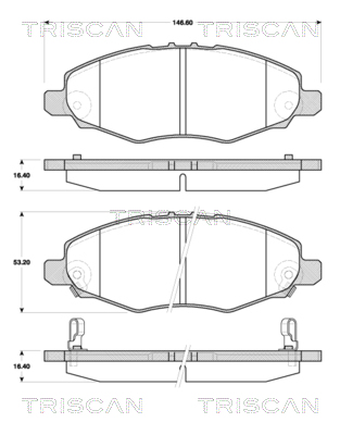 TRISCAN Fékbetét, mind 811013067_TRIS