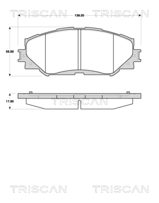 TRISCAN Fékbetét, mind 811013070_TRIS