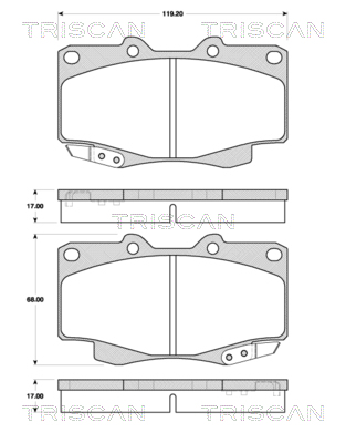 TRISCAN Fékbetét, mind 811013076_TRIS