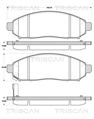 TRISCAN Fékbetét, mind 811014046_TRIS