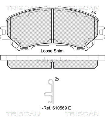 TRISCAN Fékbetét, mind 811014064_TRIS