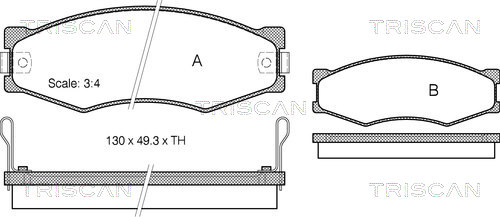 TRISCAN Első fékbetét 811014103_TRIS