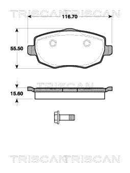 TRISCAN Első fékbetét 811015044_TRIS