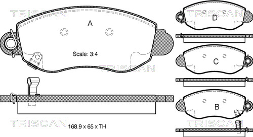 TRISCAN Első fékbetét 811016007_TRIS