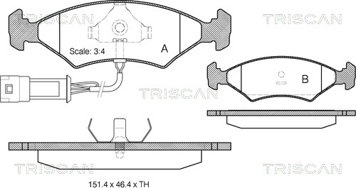 TRISCAN Fékbetét, mind 811016801_TRIS