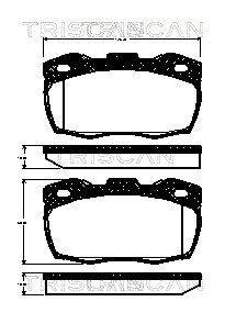 TRISCAN 811017021_TRIS Fékbetét, mind
