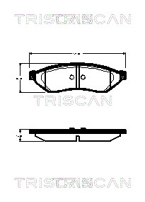 TRISCAN Fékbetét, mind 811021009_TRIS