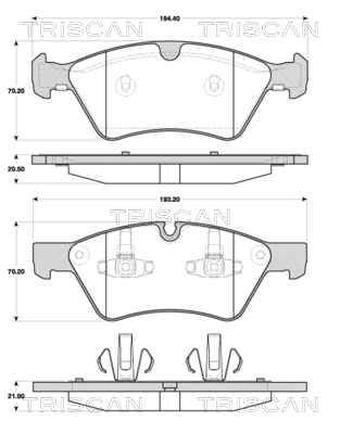 TRISCAN Első fékbetét 811023051_TRIS