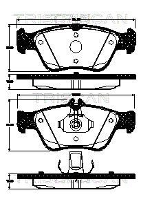 TRISCAN Fékbetét, mind 811023057_TRIS