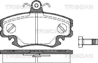 TRISCAN Fékbetét, mind 811025010_TRIS