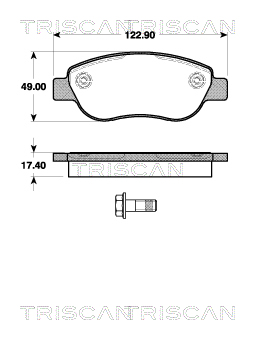 TRISCAN Fékbetét, mind 811025022_TRIS
