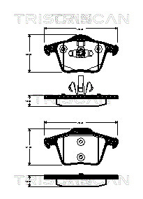 TRISCAN Fékbetét, mind 811027011_TRIS