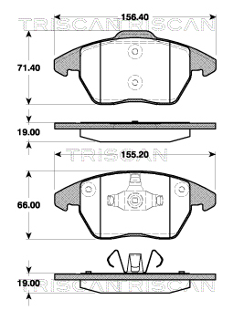 TRISCAN Fékbetét, mind 811028038_TRIS