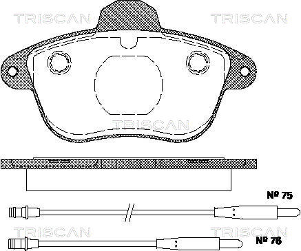 TRISCAN Fékbetét, mind 811028968_TRIS