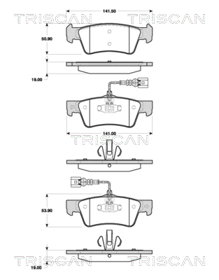 TRISCAN Fékbetét, mind 811029060_TRIS