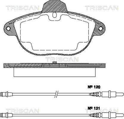 TRISCAN Fékbetét, mind 811038003_TRIS