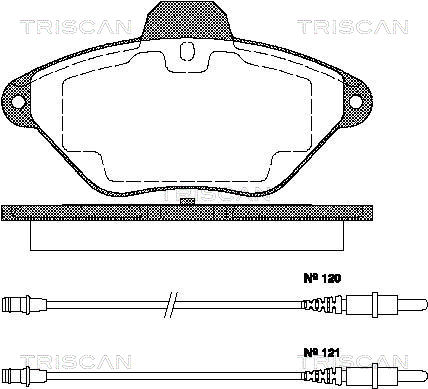 TRISCAN Első fékbetét 811038180_TRIS