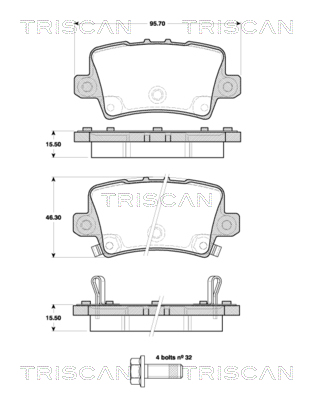 TRISCAN Hátsó fékbetét 811040012_TRIS