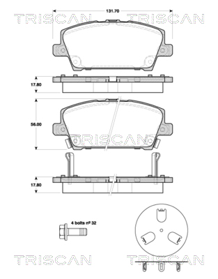 TRISCAN Első fékbetét 811040013_TRIS
