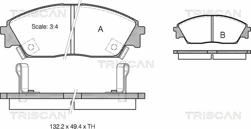 TRISCAN Fékbetét, mind 811040885_TRIS