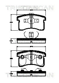 TRISCAN Fékbetét, mind 811041007_TRIS