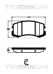 TRISCAN Fékbetét, mind 811042025_TRIS