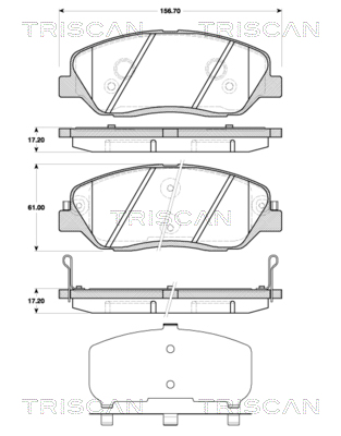 TRISCAN Első fékbetét 811043029_TRIS