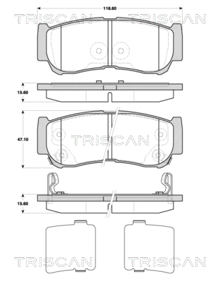 TRISCAN Hátsó fékbetét 811043030_TRIS