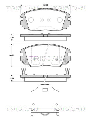 TRISCAN Első fékbetét 811043033_TRIS