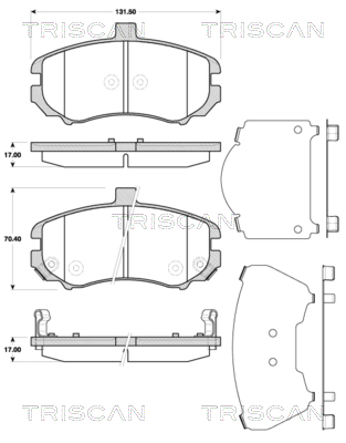 TRISCAN Fékbetét, mind 811043034_TRIS