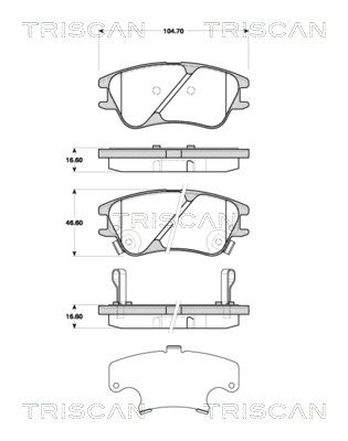 TRISCAN Fékbetét, mind 811043035_TRIS