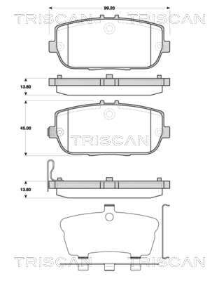 TRISCAN Fékbetét, mind 811050026_TRIS