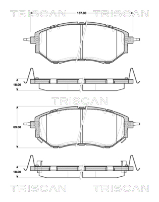 TRISCAN Fékbetét, mind 811068182_TRIS