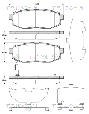 TRISCAN Fékbetét, mind 811068183_TRIS